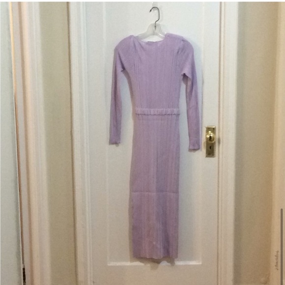 SELF-PORTRAIT Cut-Out Rib Knit Midi Dress - Picture 7 of 7